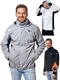 Valkental - Reflektierende & Wasserdichte 3in1 Jacke Herren [Fleece Zipp-In & Verstaubare Kapuze] Geeignet als Winterjacke, Regenjacke & Fahrradjacke - 10.000mm Wassersäule - Doppel Reißverschluss