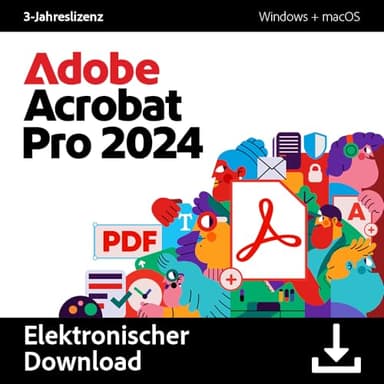 Adobe Acrobat Pro 2025 | PDF's erstellen, bearbeiten, signieren und teilen |3-Jahreslizenz│PC/Mac│Digital Download