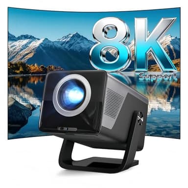 [8K 4K unterstützt/2000 ANSI/KI Visuelle Kalibrierung] Native 1080P UHD Smart Beamer mit Android 14 OS, X7 Projektor mit Hi-Res Audio KI Auto Fokus&Keystone/Wi-Fi 6&Bidirektionales Bluetooth 5.4/200"