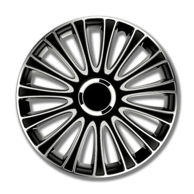 Petex 15" Zoll Radkappe Satz schwarz/silber RB543515 Radzierblenden Radblende