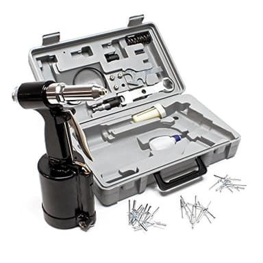 Wiltec Druckluft Nietpistole 2,4-4,8 mm pneumatisches Nietgerät für Blindnieten im Set