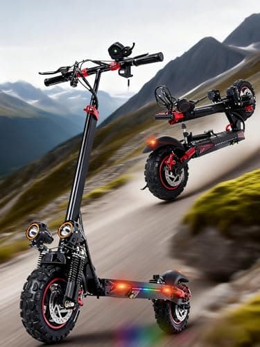 PLAYBIK E-Scooter 11" All-Terrain für Erwachsene, 34 Meilen Reichweite, max 20 km/h, 48V 18Ah Akku,höhenverstellbar/Doppelfederung,Faltbarer Elektroroller für Jugendliche