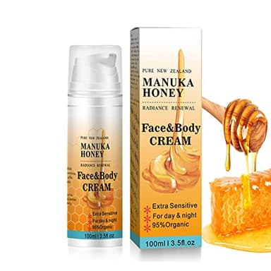 Manuka-Honig-Gesichtscreme Honig-Gesichtsfeuchtigkeitscreme Beruhigende, feuchtigkeitsspendende 2 in 1 Gesichts- & Körperfeuchtigkeitscreme Körpercreme 100ml