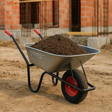 ONBEST Schubkarre mit 100 Liter vollverzinkt Silber – 250 kg Tragkraft – Luftreifen auf Stahlfelge – pulverbeschichteter Stahlrahmen schwarz – Bauschubkarre Gartenkarre – Plus Gartenabfallsack groß