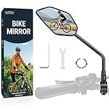 Coicer Fahrradspiegel für E-Bike Links Hd 360° Drehbar & Klappbar Lenker Rückspiegel Fahrrad Spiegel Ebike Zubehör Extra Große Spiegelfläche Schlagfestes Echtglas Bike Mirror Accessories