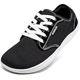 HOBIBEAR Unisex Weit Barfußschuhe Minimalistische Barfuss Schuhe Herren Damen Outdoor Trail Running Walking Schuhe(Schwarz/weiß, EU 40)