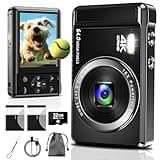 4K 64MP Digitalkamera Kompakte Digitalkamera mit 32GB SD-Karte für Fotografie, Autofokus Tragbare Mini Kamera für Jungen, Mädchen, Kinder, Anfänger, Teenager mit 16X Digitalzoom und 2 Batterien