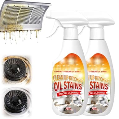 Heavy Grease Cleaner with Mild Formula Quick Decomposition, Oil Stains Clean up Kitchen, Multifunctional Powerful Kitchen Foam Cleaner für Küche, Backofen, Grill und Herdplatte (2)