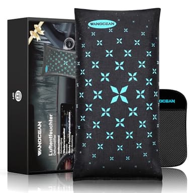 Luftentfeuchter Auto, 1kg Entfeuchter-Kissen für Beschlagene Autoscheiben,Wiederverwendbar Entfeuchter Auto Innenraum mit Anti-Rutsch-Pad Geschenk(Silica Gel Desiccant,)