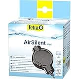 Tetra AirSilent Maxi - leise Aquarium Luftpumpe, Komplettset inklusive Ausstömerstein, geeignet zur Versorgung mit Sauerstoff von Aquarien mit 40 - 80 L, Schwarz
