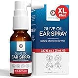 Medi Grade Olivenöl Spray Ohrenschmalz Entferner Spray bei Verstopften Ohren, 20 ml – 100% Natürliches, Weicht Verhärtetes Ohrenschmalz auf und Ablagerungen – Über 50 Effektive Ohrenreinigung Spray