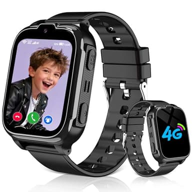 Smartwatch Kinder, 4G Kinder Smartwatch mit GPS und Telefon, Wasserdicht Smart Watch Kinderuhr GPS mit Anruffunktion Videoanruf SOS Voice Chat Wecker Schulmodus Jungen Mädchen Student Geschenk