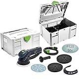 Festool RO 150 FEQ-Plus ROTEX CAMP-Set Getriebe Exzenterschleifer (575967) 720W 5mm Hub im Systainer + Schleifmittel + Zubehör