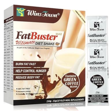 10 x 25g Abnehmen Shake, Diät Shakes zum Abnehmen, Abnehmshake Testsieger, Slim Shake, Abnehmshakes, Trinkmahlzeit Mahlzeitenersatz Shakeabnehmen, Alternative zum Detox Tee, Unwiderstehlich lecker