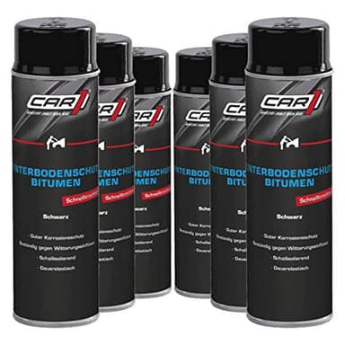 Unterbodenschutz 6 x 500 ml schwarz Bitumen Steinschlagschutz Spray Car1
