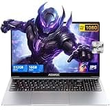 ACEMAGIC Laptop,Metallgehäuse,15,6 Zoll FHD,16 GB DDR4 512 GB SSD Notebook,Intel Quad-Core N150(bis zu 3,60 GHz) schlägt N5095,Leichter Laptop 15 Zoll mit WiFi,BT5.0,USB 3.2×2,Type C,HDMI(Silber)