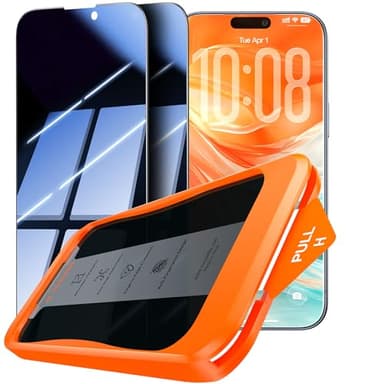 TORRAS Präzise für iPhone 14 Pro Max für Panzerglas Sichtschutz [Full Screen] Privacy Schutzfolie iPhone 14 Pro Max Dauerhaft 9H+ Schutzglas, 0 Blasen Einbaurahmen [TOP 9H+ Bruchsicheres], 2 Stück