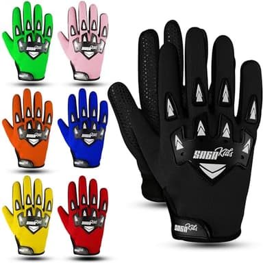 SAGA SPORTS Fahrradhandschuhe Kinder – Atmungsaktive & rutschfeste MTB, Motocross & Fahrrad Handschuhe für Jungen & Mädchen, Stoßdämpfend, Robust & Wasserdicht, Ideal für Outdoor Sport 4–12 Jahre