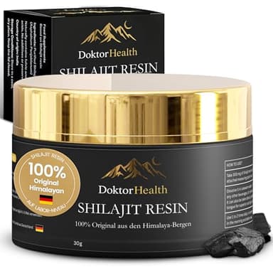 Premium Himalaya Shilajit | Hochdosiert 70% Fulvinsäure | 30g - 60 Tage Vorrat – Shilajit Original Himalaya Hochdosiert aus Himalaya Handernte Inkl. 600mg Dosierlöffel