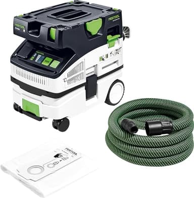 Festool Absaugmobil CTL MINI I CLEANTEC (mit Hauptfilter, SELFCLEAN Filtersack, Saugschlauch glatt Ø 27/32 x 3,5 m)