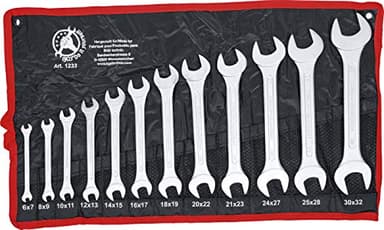 BGS Diy 1233 | Doppel-Maulschlüssel-Satz | SW 6 x 7 - 30 x 32 mm | 12-tlg.