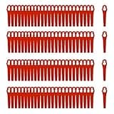 100 Stück Rasentrimmer Ersatzmesser,Kunststoff Ersatzmesser Trimmer,Rasentrimmer Messer,Rasenmäher Klinge Kunststoff,Rasentrimmer Zubehör,Kunststoffmesser für Akku-Rasentrimmer