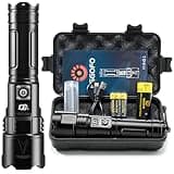 Esgofo LED Taschenlampe Extrem Hell 500000 Lumen USB C Aufladbar, Große Reichweite Helle Multifunktionale Taktische Taschenlampen, Aufladbare Starke led-taschenlampe langlebig Flashlight Torch Light