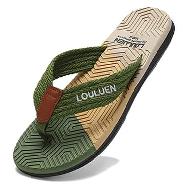CELANDA Flip-On Zehentrenner Herren Flip Flops Badelatschen Strandschuhe Duschlatschen Freizeit Zehenstegpantolette Beach Sandalen,A Grün Gr.45