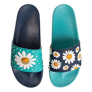 Dedoles Badeschuhe viele lustige Designs Bücher Kaffee Katze Party Pizza Dackel Fuchs Panda Delfin Geschenk, Farbe: Gänseblümchen, 36 EU