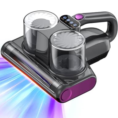 JPHYLL Milbensauger für Matratzen Milbenstaubsauger mit 253,7nm UV-Licht 16Kpa Bett-Staubsauger Bürstenwalzenklopfen HEPA Filter Ultraschall Heißer Wind Funktion Verbreiterte Saugöffnung
