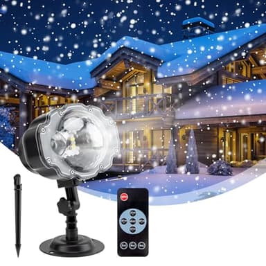 Weihnachts-Projektor-Licht, Schneefall-LED-Lichter, Weihnachtsdekoration, Projektor-Lichter, Outdoor, wasserdicht, Fernbedienung, Nachtlicht, Strahler für Neujahr, Urlaub, Halloween, Weihnachten