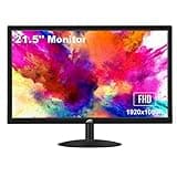 Kenowa PC Monitor 21.5 Zoll Business Computer Monitor Gaming Monitor FHD Bildschirm 1920x1080P 75Hz, 3ms Reaktionszeit mit HDMI & VGA Anschlüsse für Laptop/Xbox/PS3/PS4
