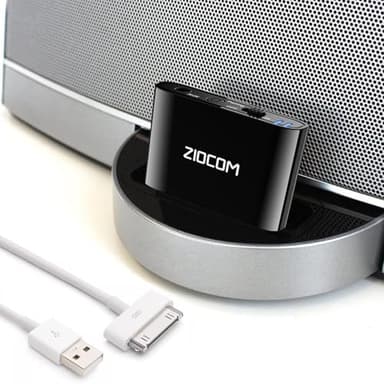 30-poliger Bluetooth-Adapter für Bose Sounddock und andere Musik-Dockingstationen, 30-poliger iPod-Docking-Lautsprecher für das iPhone (Nicht für Autos oder Motorräder geeignet) - schwarz