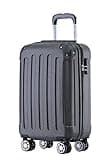 BEIBYE Hartschalen-Koffer Trolley Rollkoffer Reisekoffer Handgepäck 4 Rollen (M-L-XL-Set) (Schwarz, M)