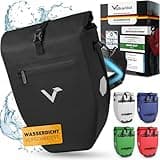 Valkental - Große & wasserdichte Gepäckträgertasche - Fahrradtasche für Gepäckträger mit Reflektoren