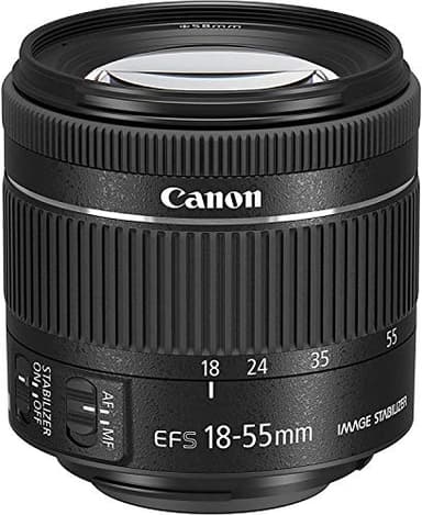 Canon EF-S 18-55mm F4.0-5.6 is STM Objektiv (58mm Filtergewinde) schwarz