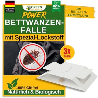 Bettwanzen Falle mit Spezial-Lockstoff - 3x Bettwanzen Fallen - umweltfreundlich Bettwanzen bekämpfen, Chemiefreie Falle mit starker Klebefläche, giftfrei & geruchsneutral