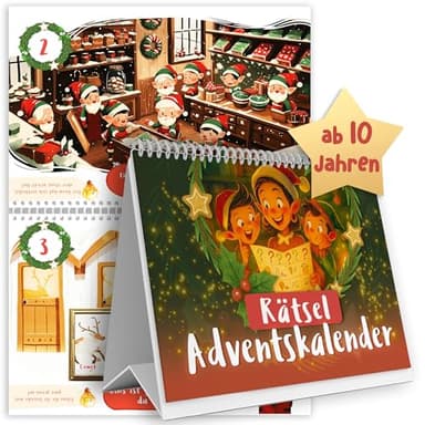 Rätsel Adventskalender Escape für die ganze Familie | Adventskalender Kinder ab 10 & Erwachsene mit 24 Rätsel | Der spannende Escape-Room Kalender als Weihnachtskalender