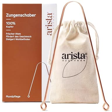 Arista Zungenreiniger aus Kupfer, Zungenschaber Kupfer, Mundgeruch Bekämpfen, Ayurvedischer Zungenschaber, Zungenreiniger Kupfer, Antimikrobielle Wirkung, Zungenkratzer, Zungenreiniger Ayurveda