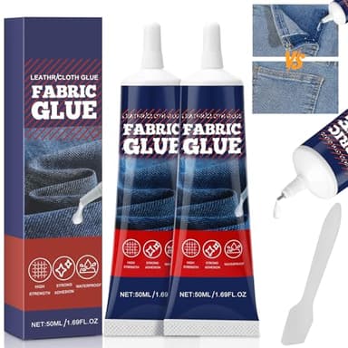 100ml Textilkleber, Stoffkleber, Wasserfest Transparenter Textilkleber für Stoffe, Kleidung, Bastelprojekte, Polsterungen, Textilien, Puppenreparatur, Filz und Abzeiche
