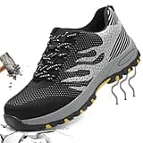 PHMNZIP S3 Sicherheitsschuhe Herren 44 mit Stahlkappe Arbeit Schuhe Männer Sicherheit Sneaker Turnschuhe Sportlich Schutzschuhe für Kinder Jungen Grau