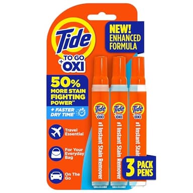 Tide Fleckenentferner für Kleidung, Tide To Go-Stift, sofortiger Fleckenentfernerstift und Fleckenreiniger, tragbar und reisefreundlich, funktioniert auf Lebensmittel- und Getränkeflecken, passt in