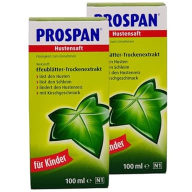 Prospan Hustensaft - Für Kinder I löst Husten und Schleim I lindert den Hustenreiz I Pflanzlich mit Efeu I Kirschgeschmack I im Sparset mit Pharma Perle give-away (Prospan Hustensaft 2 x 100ml)