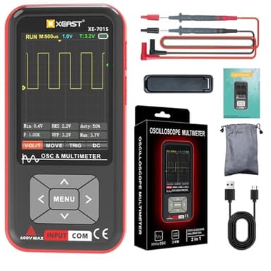 2-in-1 Oszilloskop Multimeter, 9999 Zählungen Digital Multimeter, 5MHz Bandbreite 48MSa/s High Sampling Oszilloskop, 3,2-Zoll IPS Full-Color Display, Elektronik DIY & Reparatur