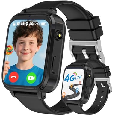 clleylise Smartwatch Kinder, Kinder Smartwatch mit GPS, Telefon, Videoanruf, Voice Chat, SOS, Schulmodus, Schrittzähler, Wecker, Kinderuhr für Mädchen und Jungen 5-18 Jahren
