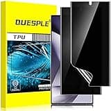 QUESPLE [2 Stück] Privacy Schutzfolie für Samsung Galaxy S24 Ultra 5G, Anti-Kratzen, Anti Spähen, Fingerabdruck-ID Blasenfreie Weich TPU Displayschutzfolie für Samsung S24 Ultra Anti-Spy Folie