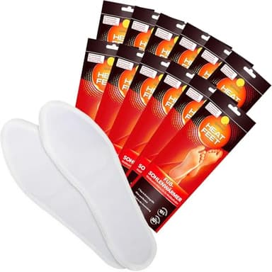 Fußwärmer Einlegesohlen für Schuhe - 12 Paar - Einmal Sohlenwärmer für 10 Stunden Wärme - Unisex Wärmesohlen Schuhwärmer in Einheitsgröße 100% natürlich