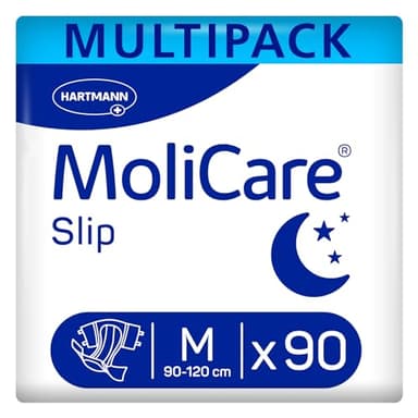 MoliCare® Slip Night - Windeln für Erwachsene bei mittlerer bis schwerer Harn- und Stuhlinkontinenz in der Nacht | zuverlässig, komfortabel & diskret | Größe M (90-120 cm Hüftumfang), 90 Stück