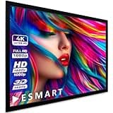 ESMART Economy EXF Rahmen-Leinwand [Größenauswahl] 200 x 113 cm (90") | Format 16:9 | Heimkino Beamer Projektionsleinwand Rahmen Leinwand LCD LED