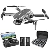 Wipkviey B12 Drohne mit kamera 4k, GPS Drohnen mit Einem-klick-zurück, FPV RC Quadrocopter für Anfänger, Bürstenlos Motor, Niedrige Batterierückgabe, 50 Min. Flugzeit mit 2 Akku, unter 249g, C0